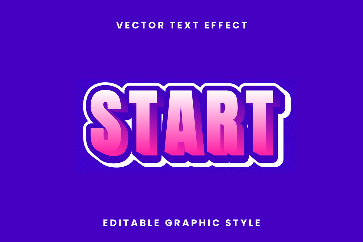 Gradient Outline 3D Text Effect