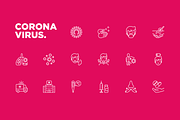 Coronavirus | 16 Thin Line Icons, an Outline Icon by Alex Blogoodf (Thumbnail 6 of 15)