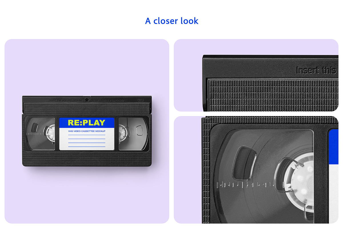 VHS Video Cassette Mockup Set, a Packaging Mockup by Country4k (Photo 4 of 4)