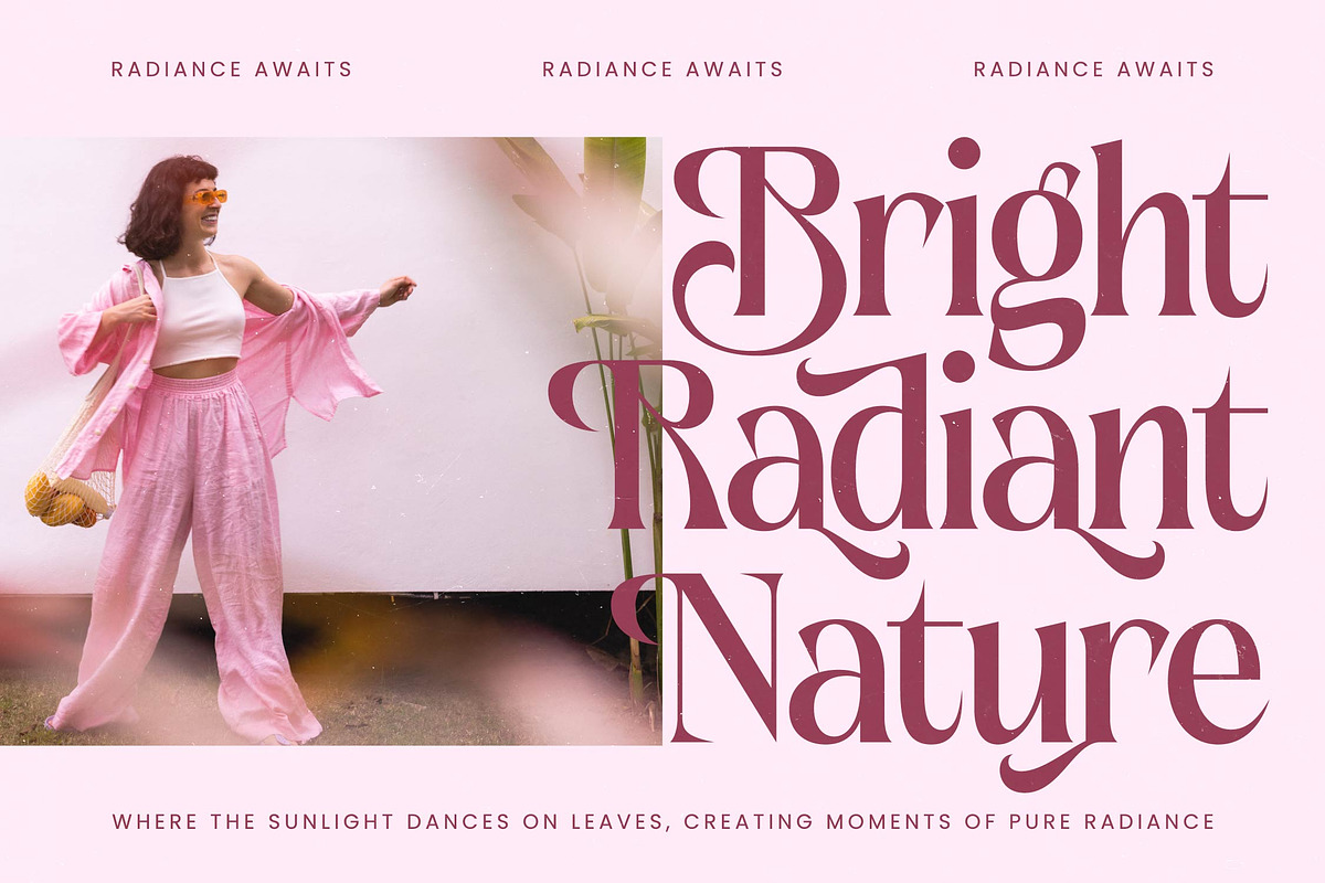 Rituals Sunday Serif Display Font, a Serif Font by timelesstype.co (Photo 4 of 20)