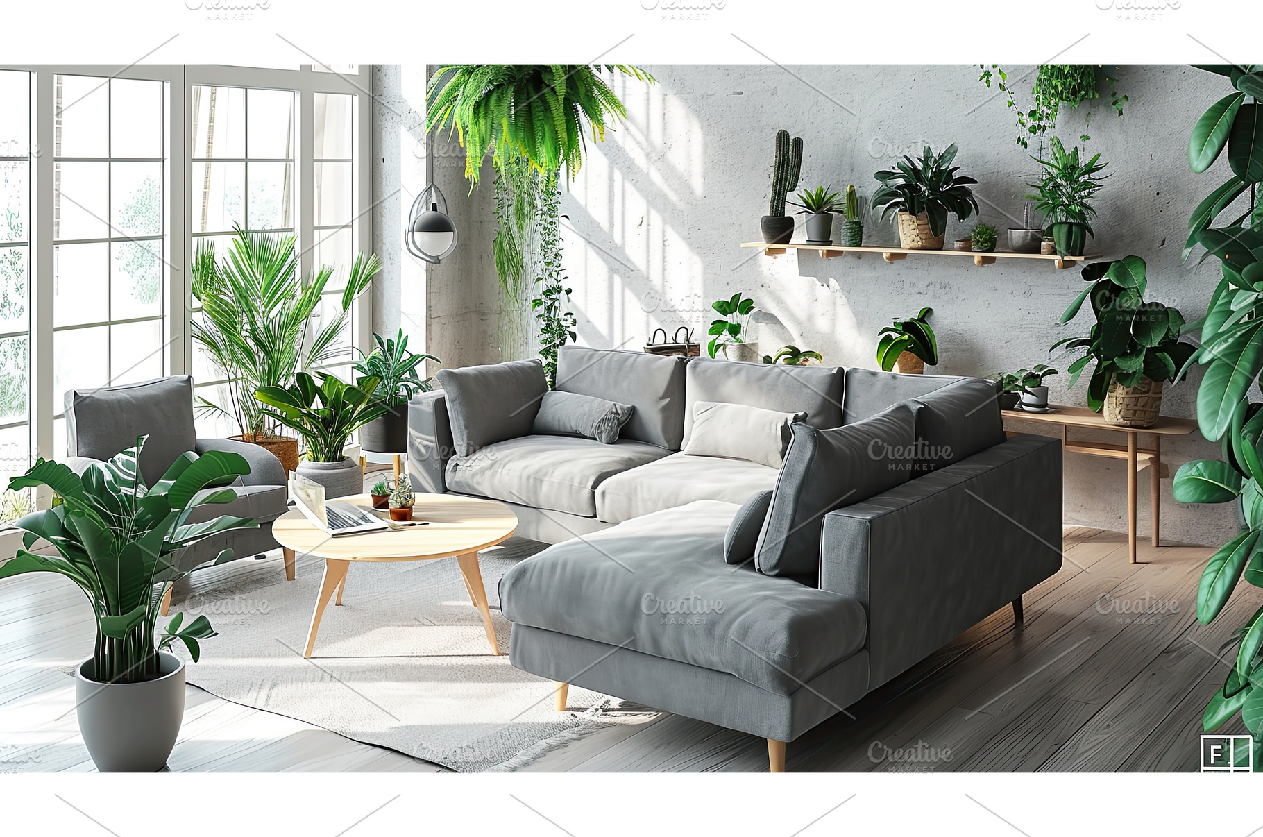 interior of contemporary living room, a Nature Photo by Neirfy