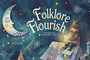 Folklore Flourish Font, a Handwritten Font by gafaroff studio (Thumbnail 1 of 4)