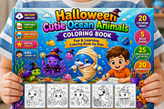 Halloween Cutie Ocean Animals Color, a Seasonal Illustration by Design Zone (Thumbnail 3 of 5)