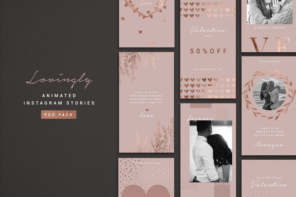 Lovingly Animated Instagram Stories, a Social Media Template by The Urban Paper (Photo 1 of 6)