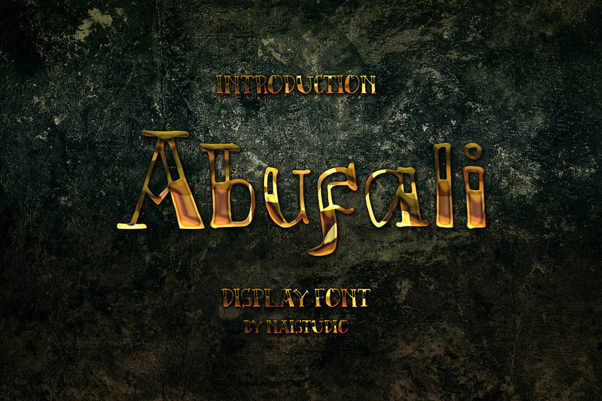 Abufaly - Elegant Display Font, a Font by Naistudio (Photo 1 of 7)