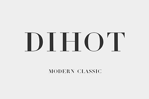 Dihot - a modern classic typeface