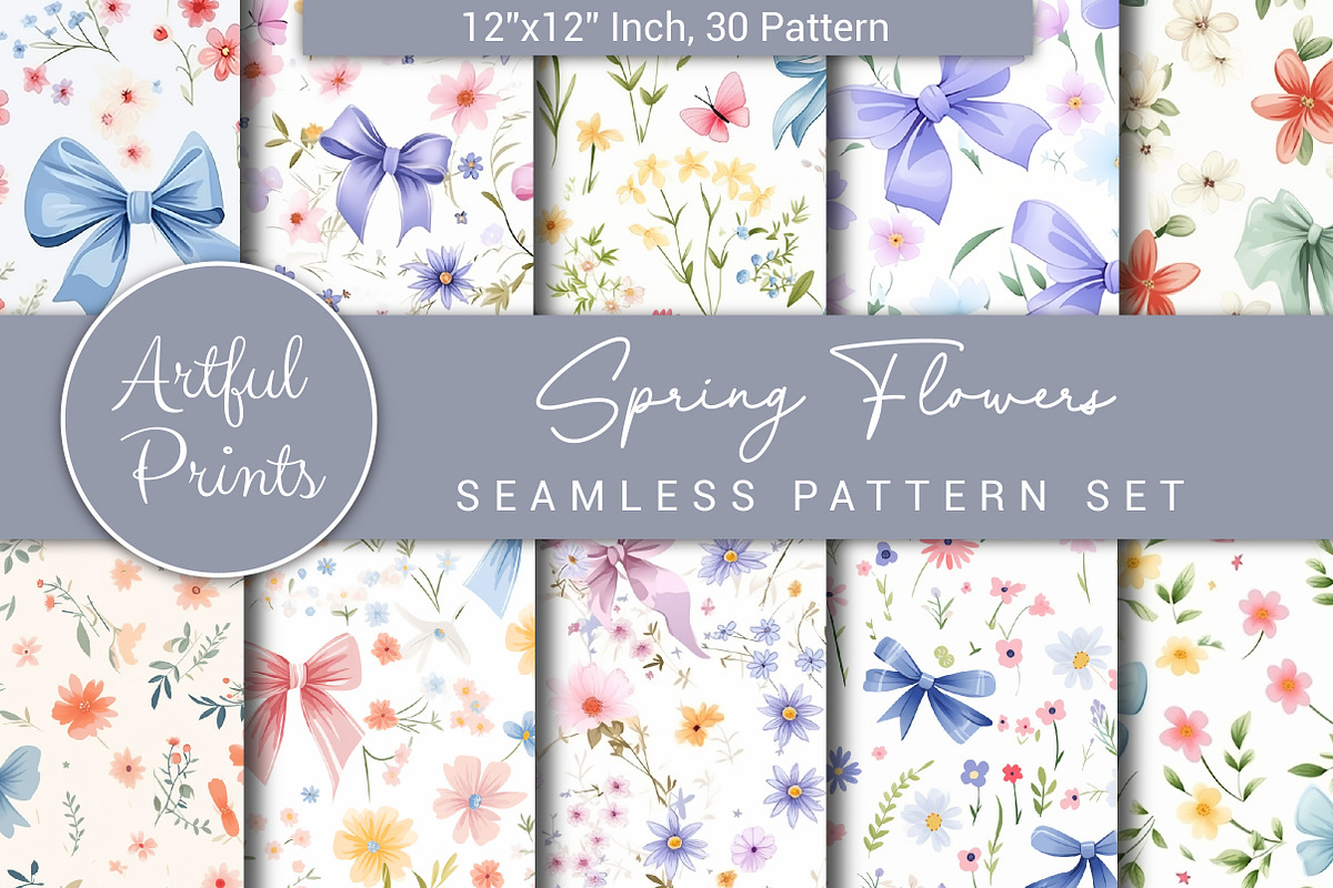 Spring Flowers Seamless Pattern, a Pattern Graphic by Artful Prints (Photo 1 of 7)