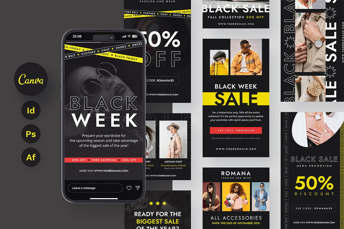 Fashion Black Friday Sale Instagram, a Social Media Template by artbart (Photo 1 of 6)