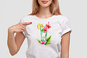 Tropical Cocktails Clipart, a Food Illustration by LekoArt (Thumbnail 7 of 10)