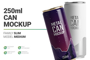 250ml Slim Can Mockup