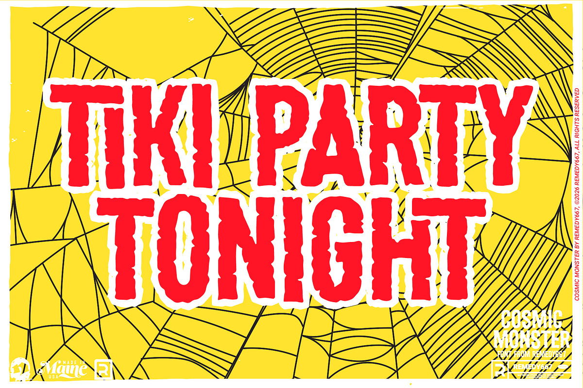 Cosmic Monster - Faux Ligature Font, a Sans Serif Font by Remedy667 (Photo 9 of 9)
