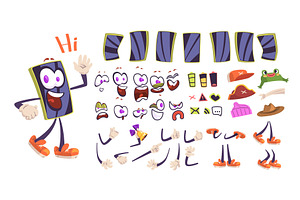 Smartphone mascot kit. Mobile phone, a Technology Illustration by Stock-Smart-Start