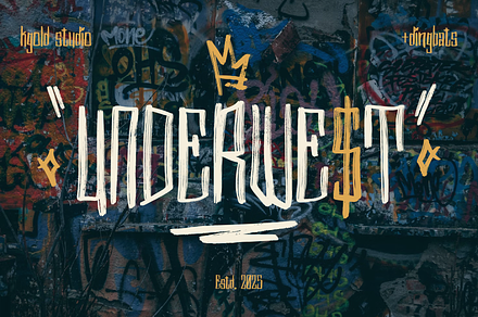 Underwest – Urban Display Font, a Sans Serif Font by K gold studio