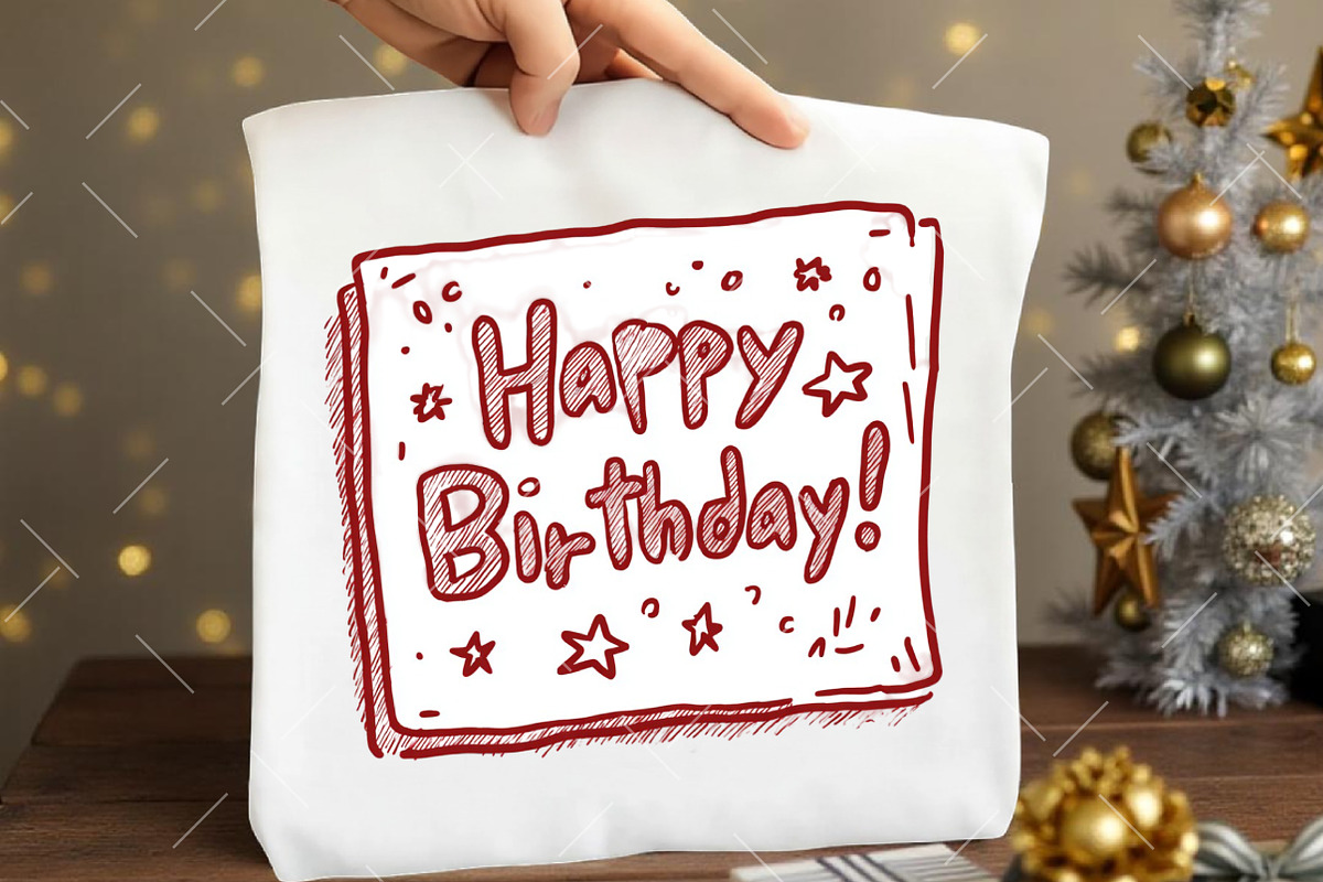 Hand Drawn Birthday Clipart, an Illustration by OK Design (Photo 4 of 6)