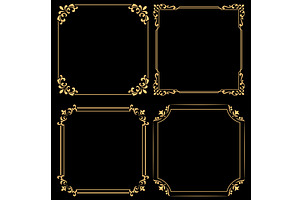 Vintage set of decorative frames, a Decorative Illustration by RODINA