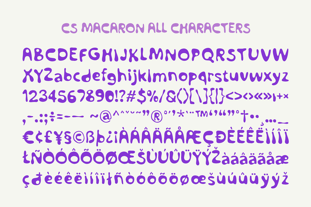 CS Macaron – Bubble Font, a Sans Serif Font by Craft Supply Co. (Photo 8 of 8)
