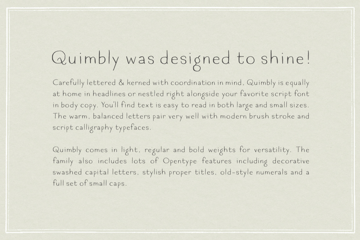 Quimbly Font Trio preview 2