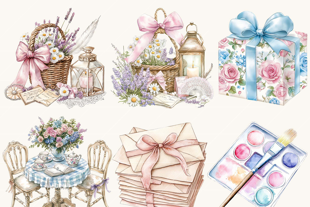 Watercolor Pastel Princess Clipart, a Person Illustration by SparkyDesignsUS (Photo 2 of 9)