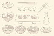 Asian Food Illustrations, an Object Graphic by DesignerCandies (Thumbnail 3 of 4)
