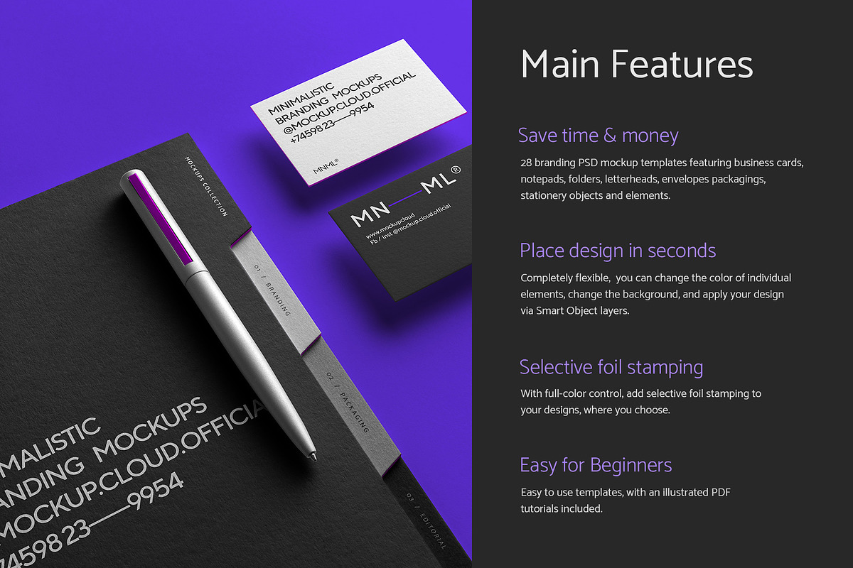 MNML / Branding Mockup Kit, a Product Mockup by Mockup Cloud (Photo 6 of 23)