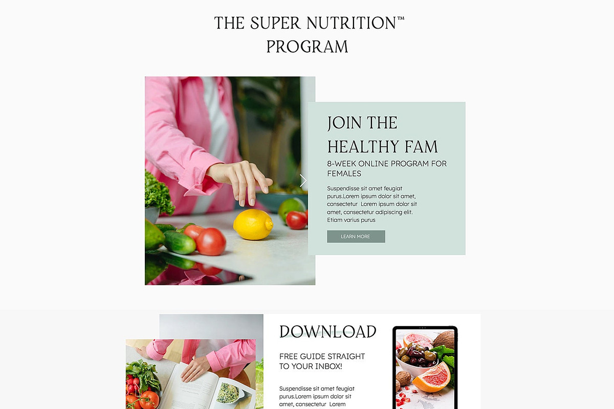 Wix Nutritionist Website Template, a Wix Template by Presentibox (Photo 7 of 10)