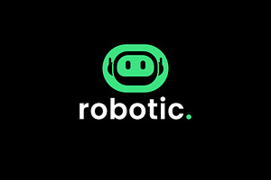robotic logo illustration, a Branding & Logo Template by Dyn Studio