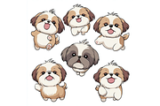 Prompt Watercolor Cute Dog Clipart, a Decorative Illustration by Creative design (Thumbnail 3 of 7)