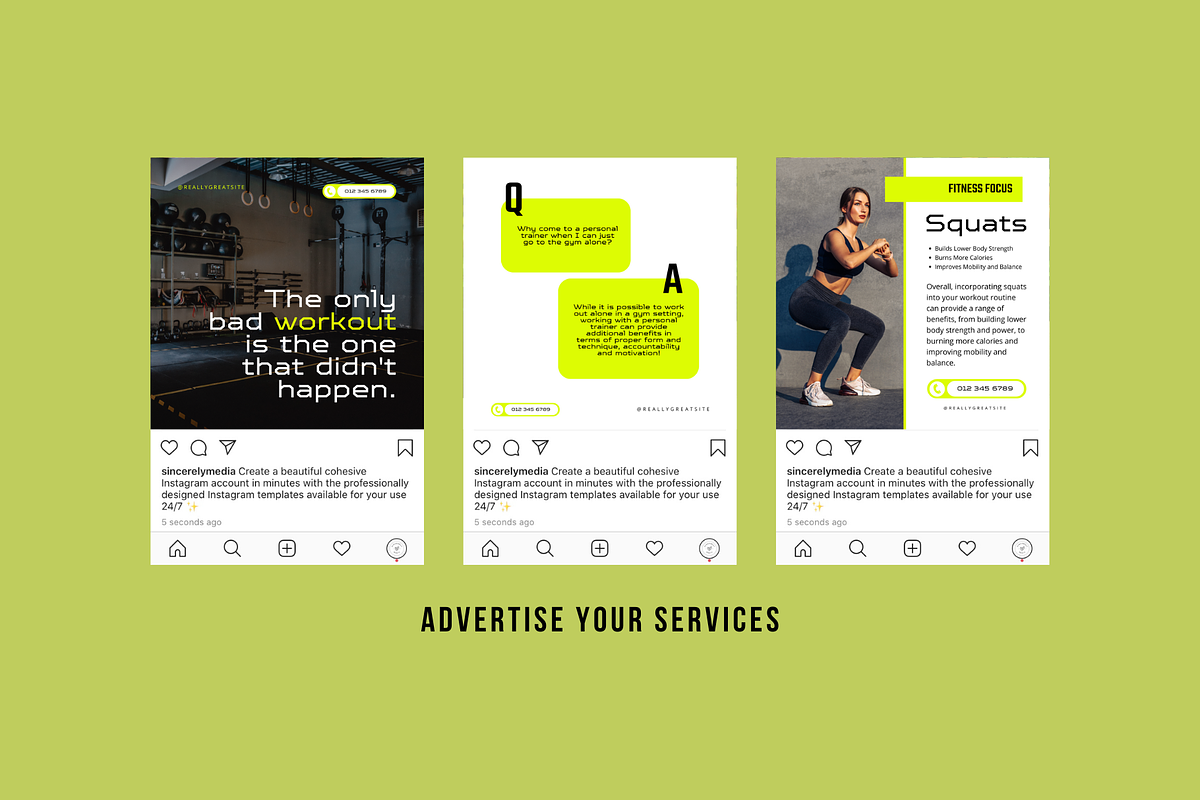 Fitness Coach Social Media, a Social Media Template by Sincerely Media (Photo 4 of 9)