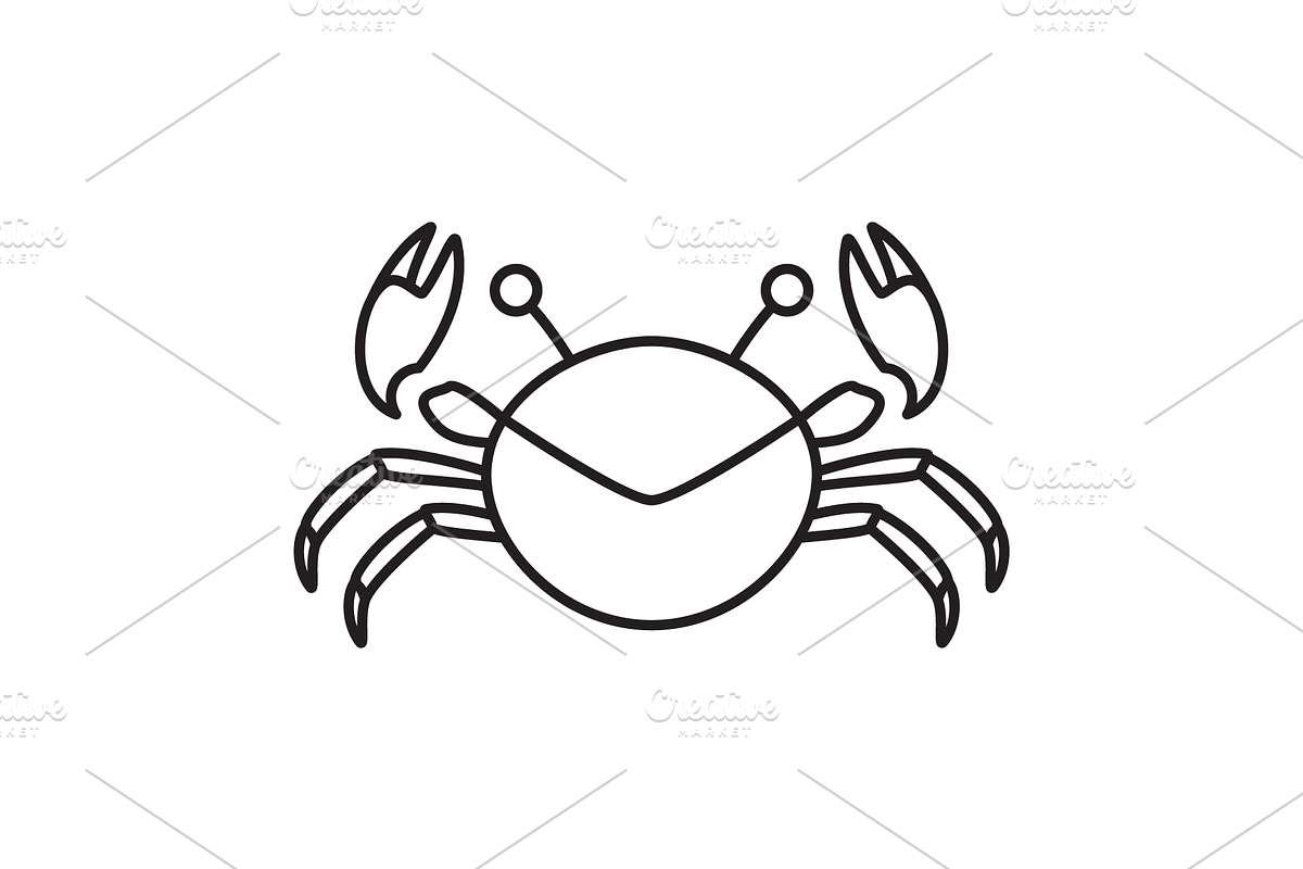 crabs line simple minimal logo, a Branding & Logo Template by devastd