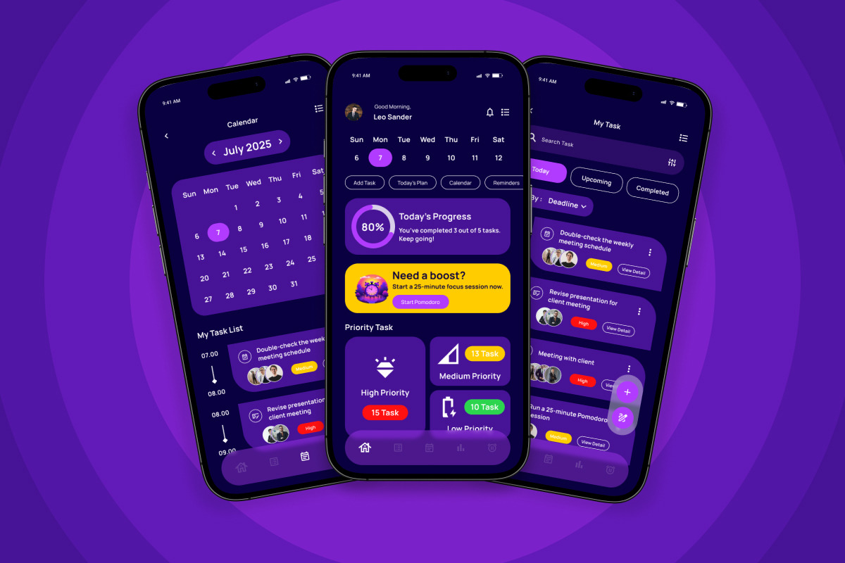 Taskova - Task Planner Mobile App, an App Template by productype1 (Photo 4 of 5)