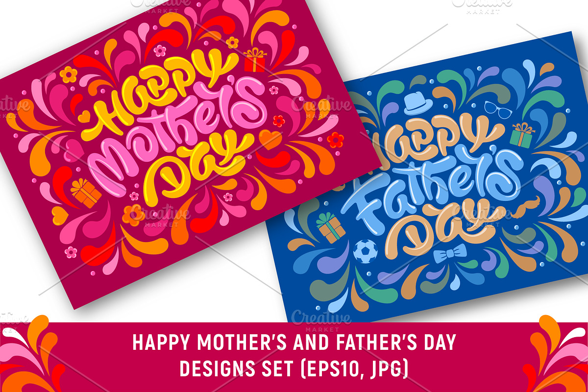 Happy Mothers And Fathers Day, an Illustration by Vector beauty (Photo 1 of 3)