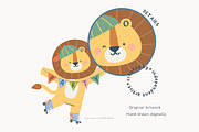 Wild Party Animal Clipart Bundle, an Animal Illustration by Petit Citizen Design (Thumbnail 7 of 9)