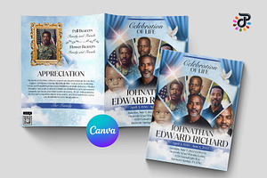 Elegant Canva Obituary Template