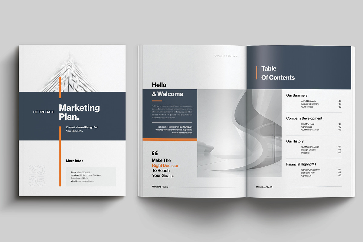 Marketing Plan Template, a Brochure Template by NorthPeak (Photo 3 of 9)