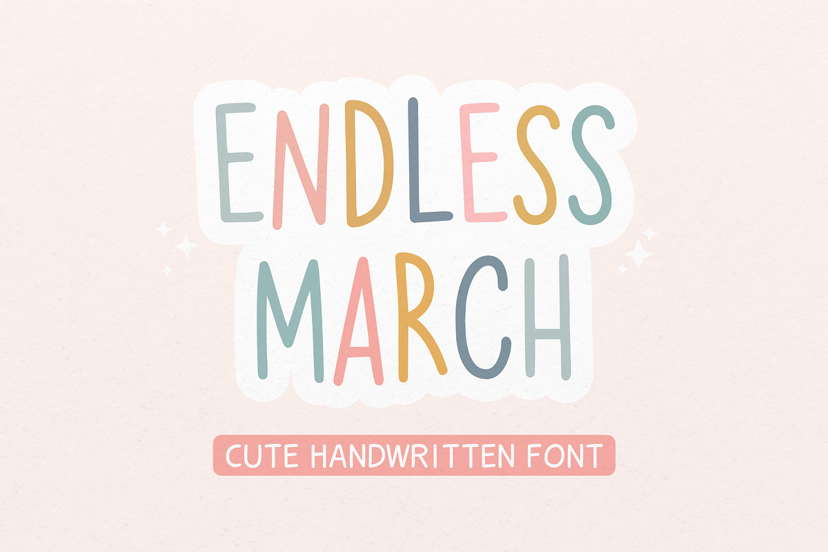 Endless March Font - Bold Font, a Handwritten Font by ariodsgn (Photo 1 of 9)