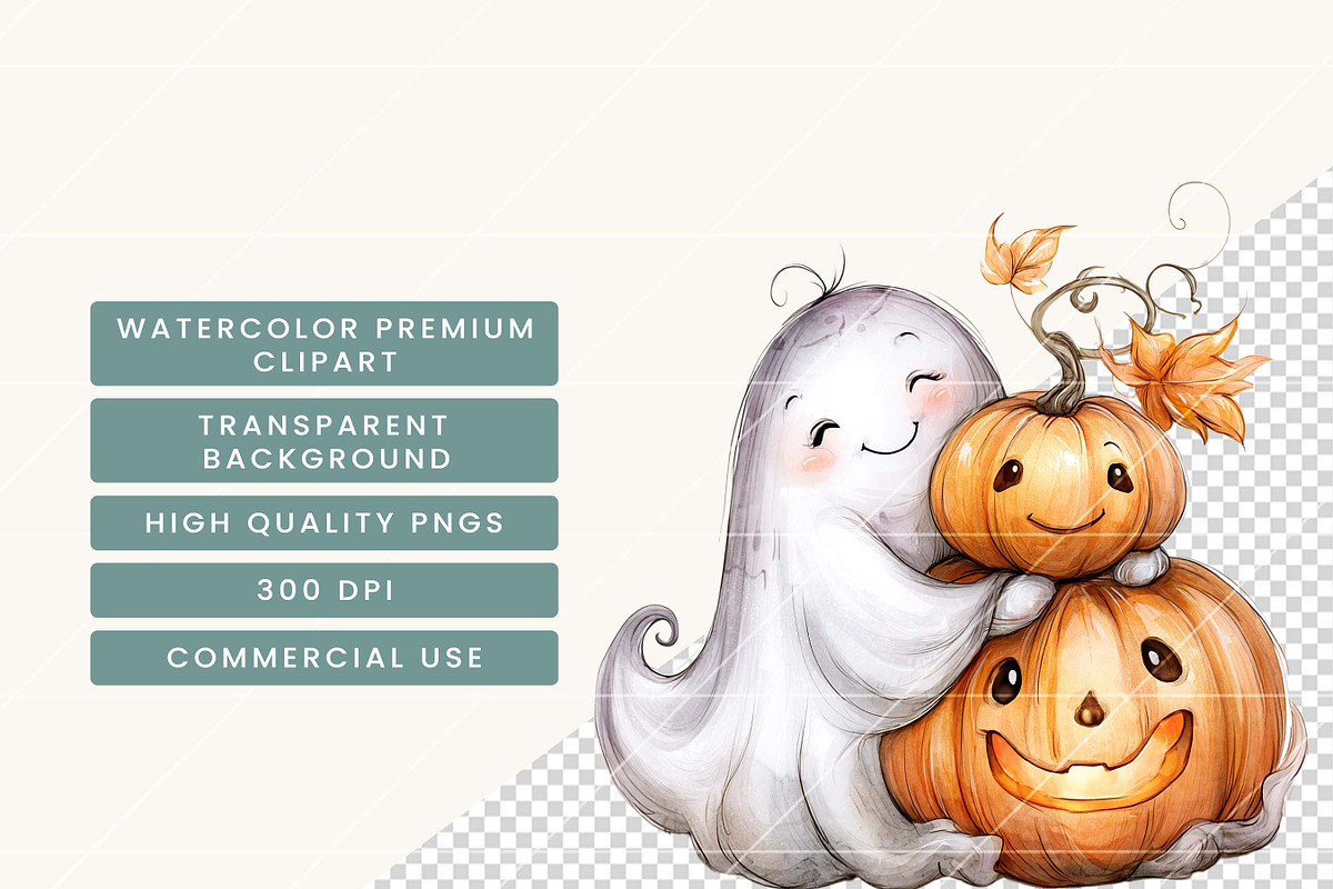 Halloween Cute Animals Clipart, a Seasonal Illustration by BusyDaydesign (Photo 7 of 9)