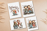 Whimsical Senior Couple Park Clipart, a Seasonal Illustration by Canvas Craft (Thumbnail 9 of 10)
