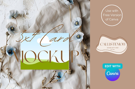 3:4 Horizontal Card Mockup PA-DB-03C