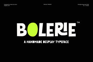BOLERIE – Bold Handmade Display Font