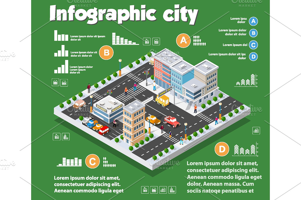 Isometric city map industry, a Transportation Illustration by AlexZeL (Photo 2 of 4)