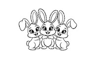 Cheerful Rabbit Line Art Drawing, a Graphic by Annudesign (Thumbnail 7 of 9)