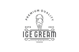 Ice Cream Logo, Vector Fresh Sweet, a Branding & Logo Template by Maylianaw28