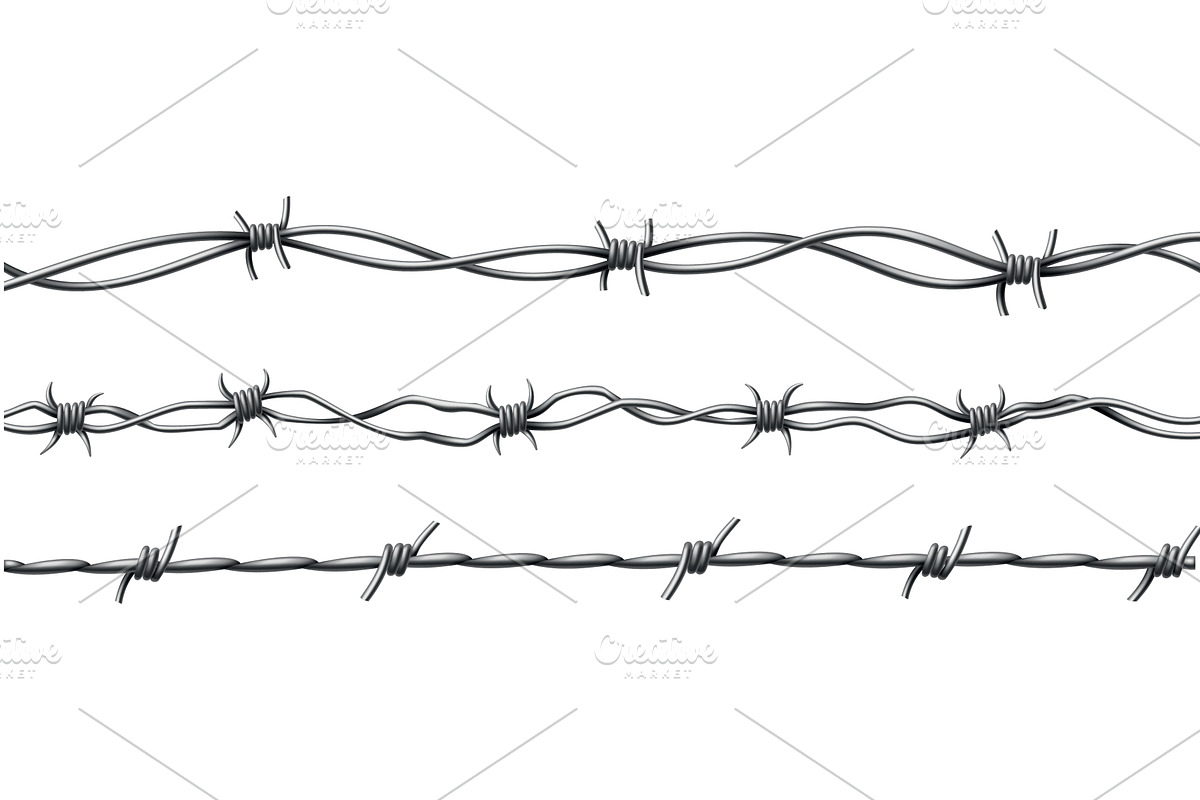 Barbed wire. Protective boundary, an Object Graphic by the8monkey