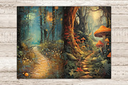 Magic Forest Junk Journal Page, a Seasonal Illustration by GlamArtZhanna (Thumbnail 9 of 9)