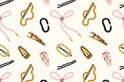Hair accessories, seamless pattern, a Pattern Graphic by Good Studio (Thumbnail 4 of 10)