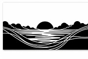 sunset horizon wall art design, an Illustration by Amazin_art (Thumbnail 11 of 31)