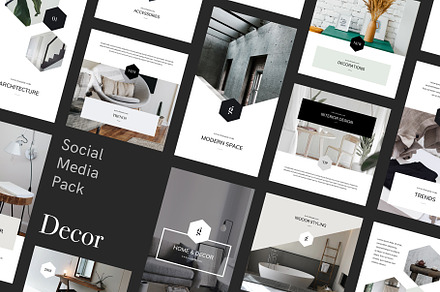 Decor Social Instagram Templates, a Social Media Template by Goashape Studio