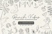 Line Beach Vibes – Summer Clipart, a Decorative Illustration by La Petite Line Art (Thumbnail 1 of 13)