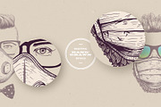 Corona Vintage Face Masks, a Healthcare Illustration by blauananas (Thumbnail 6 of 8)