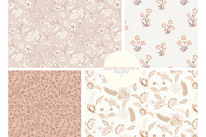 Vintage Blush Tones Pattern Bundle